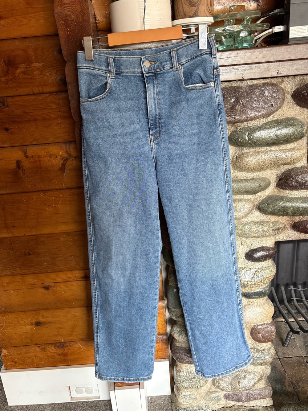Dr. Denim Moxy Straight Jeans High Rise Light Wash 26 Straight Leg 100% Cotton